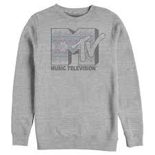 Men's Mtv Tapestry Logo Sweatshirt - Athletic Heather